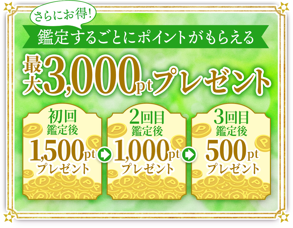 最大3,000ptプレゼント